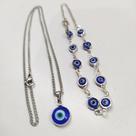 Conjunto Colar e Pulseira Olho Grego Feminino Conjunto Colar e Pulseira Olho Grego Feminino
