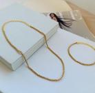 Conjunto Colar e Pulseira veneziana Semi Joia Verniz Italiano