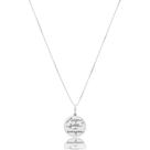Conjunto Colar Feminino Pingente Seja forte Corajosa Prata925