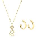 Conjunto Colar Pet + Brinco de Argola Lisa Conjunto Colar Pet + Brinco de Argola Lisa
