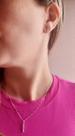 Conjunto colar Pingente e Brinco mini cruz