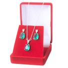 Conjunto Colar Veneziana Com Pingente Gota De Zircônia Prata 925 E Brinco