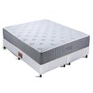 Conjunto colchão cama box branco fit king bellagio gel orthocrin 193x203x69 molas ensacadas espuma certificada