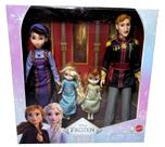Conjunto Colecionável Bonecos Família Real De Arendelle Rei Agnarr Rainha Iduna Anna Elsa Mattel Brinquedos