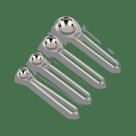 Conjunto Colheres Medidoras Brinox Top Pratic 4 peças Aço Inox