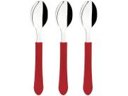 Conjunto colheres para cha 3 peças Leme Vermelho Tramontina