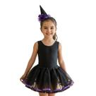 Conjunto Collant e Saia de Tule Bruxinha Infantil -