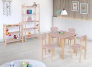 Conjunto Colorê Para Quarto Infantil Estante 75cm + Estante 150cm + Mesa Infantil com 4 Cadeiras