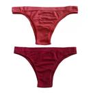 Conjunto com 02 calcinhas, sem costura - tamanho gg - cor: rosa e roxo - basic+