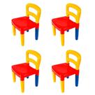 Conjunto Com 04 Cadeirinhas Infantis Desmontáveis Para Mesinha Didática - Poliplac