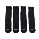 Conjunto com 04 pares de meias esportiva, cano medio, preta, tam: 34-38 - basic+ Conjunto com 04 pares de meias esportiva, cano medio, preta, tam: 34-38 - basic+