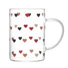 Conjunto com 06 Canecas Love 200ml em vidro Borossilicato 1911 - Lyor