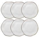 Conjunto Com 06 Pratos Rasos Oxford Ryo Maresia De 27,5 Cm