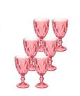 Conjunto com 06 Taças Diamond Ametista 340ml Rosa 88041 Conjunto com 06 Taças Diamond Ametista 340ml Rosa 88041