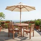 Conjunto com 1 Mesa 4 Cadeiras Pink Sands