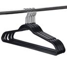 Conjunto com 10 cabides de plástico preto casual home
