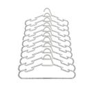 Conjunto Com 10 Peças Cabides Adulto Acrílico Transparente