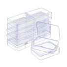 Conjunto com 12 Caixas de Plástico Transparentes para Organizar Grampos, Esmaltes e Joias