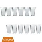 Conjunto Com 12 Copo Americano Long Drink 345ml Vidro Nadir