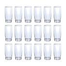 Conjunto com 18 Copos de Vidro 370ml Florence Transparente