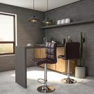 Conjunto com 2 Banquetas Giratórias Flynn Marrom Escuro