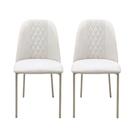 Conjunto com 2 Cadeiras Arcadia Linho Off White e Champagne