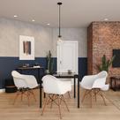 Conjunto com 2 Cadeiras Bath com Braço Branco