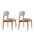 Conjunto com 2 Cadeiras de Jantar Ballare Soft Moderna Mobília