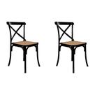Conjunto com 2 Cadeiras de Jantar Katrina Preta