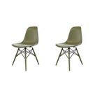Conjunto com 2 Cadeiras Eames DSW Musgo
