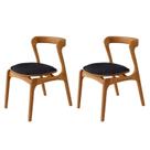 Conjunto com 2 Cadeiras em Madeira Celeste