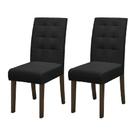 Conjunto Com 2 Cadeiras Estofada Sala De Jantar Dubai Castanho/preto Dobuê Cas/ptotex