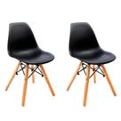 Conjunto com 2 Cadeiras Infantis Eames Preto