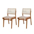 Conjunto com 2 Cadeiras Madeira Eva Premium Moderna Mobília
