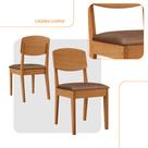 Conjunto com 2 Cadeiras MDF Copper para Sala de Jantar Moderna Mobília