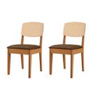 Conjunto com 2 Cadeiras MDF Copper Premium para Sala de Jantar Moderna Mobília