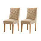 Conjunto Com 2 Cadeiras Mdf Eloise P/ Sala De Jantar Moderna Turim 07/naturale