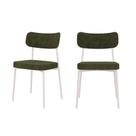 Conjunto com 2 Cadeiras Mona Poliéster Verde e Branco