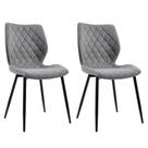 Conjunto com 2 Cadeiras Palmer Cinza