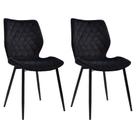 Conjunto com 2 Cadeiras Palmer Preto