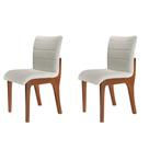 Conjunto Com 2 Cadeiras Para Mesa De Jantar Bella Mobillare Imbuia/linho Coleção