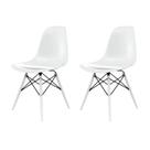 Conjunto com 2 Cadeiras para Sala de Jantar Eames Pp Dsw Inj Conjunto com 2 Cadeiras para Sala de Jantar Eames Pp Dsw Inj