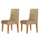 Conjunto Com 2 Cadeiras Para Sala De Jantar Moderna Mobília Turim 07 Naturale