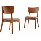 Conjunto com 2 cadeiras Viena Gold em Madeira Maciça para Sala de Jantar