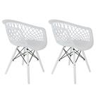 Conjunto com 2 Cadeiras Web Branco