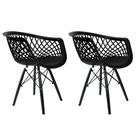 Conjunto com 2 Cadeiras Web Preto