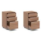 Conjunto com 2 Gaveteiros Maia 6 GV Castanho Conjunto com 2 Gaveteiros Maia 6 GV Castanho