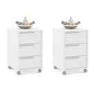 Conjunto com 2 Gaveteiros Maia I 6 GV Branco