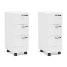 Conjunto com 2 Gaveteiros Osaka 6 GV Branco Conjunto com 2 Gaveteiros Osaka 6 GV Branco