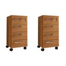 Conjunto com 2 Gaveteiros Paris 8 GV Freijó Conjunto com 2 Gaveteiros Paris 8 GV Freijó